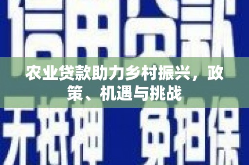 兴山农业贷款助力乡村振兴，政策、机遇与挑战