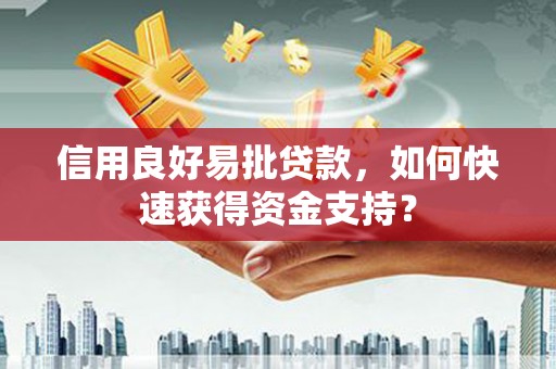兴山信用良好易批贷款，如何快速获得资金支持？