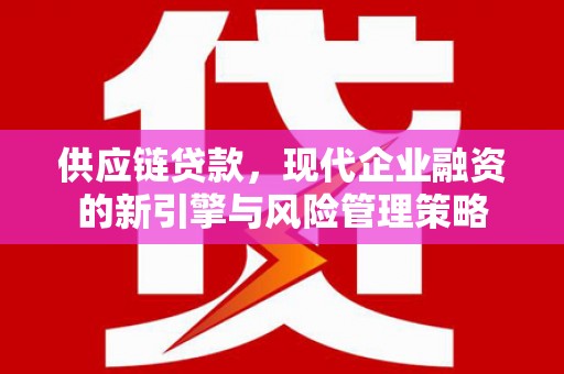 兴山供应链贷款，现代企业融资的新引擎与风险管理策略