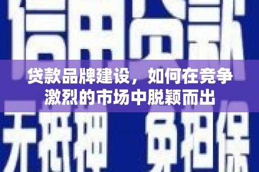 兴山贷款品牌建设，如何在竞争激烈的市场中脱颖而出