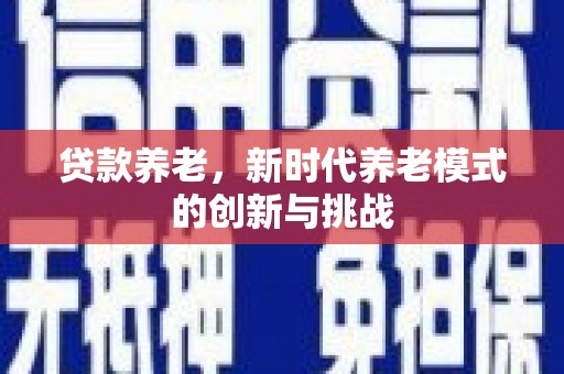 兴山贷款养老，新时代养老模式的创新与挑战