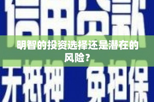 兴山明智的投资选择还是潜在的风险？