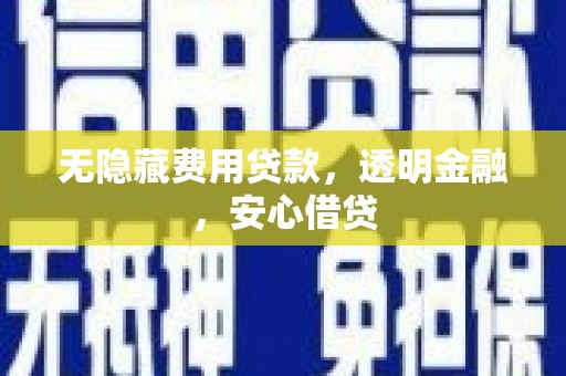 兴山无隐藏费用贷款，透明金融，安心借贷