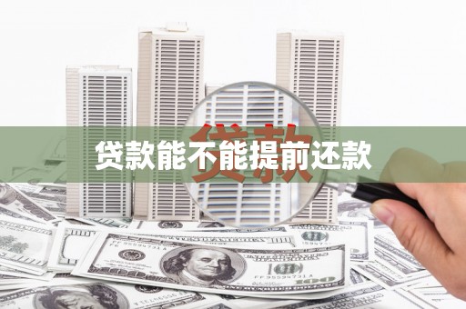 兴山贷款能不能提前还款