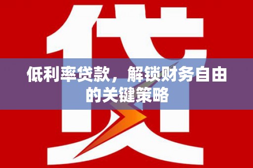 兴山低利率贷款，解锁财务自由的关键策略