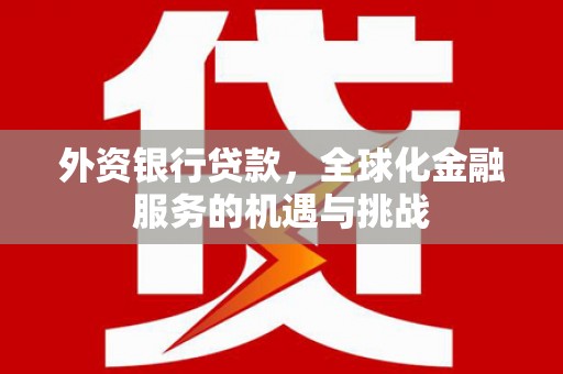 兴山外资银行贷款，全球化金融服务的机遇与挑战