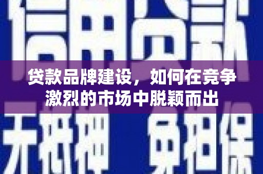 兴山贷款品牌建设，如何在竞争激烈的市场中脱颖而出