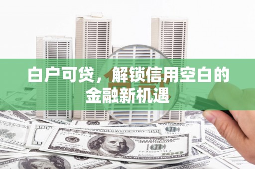 兴山白户可贷，解锁信用空白的金融新机遇