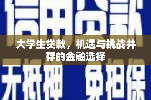 兴山大学生贷款，机遇与挑战并存的金融选择