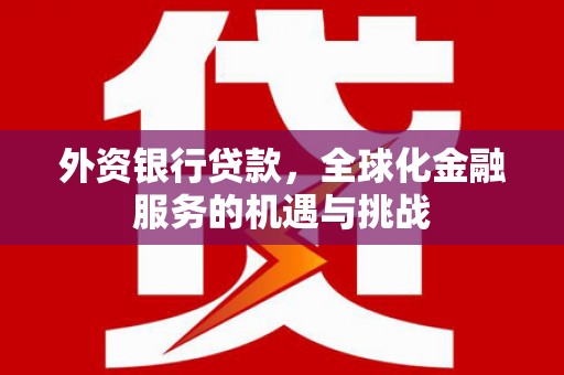 兴山外资银行贷款，全球化金融服务的机遇与挑战