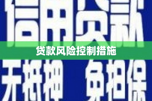 兴山贷款风险控制措施